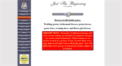 Desktop Screenshot of justthebeginnings.com